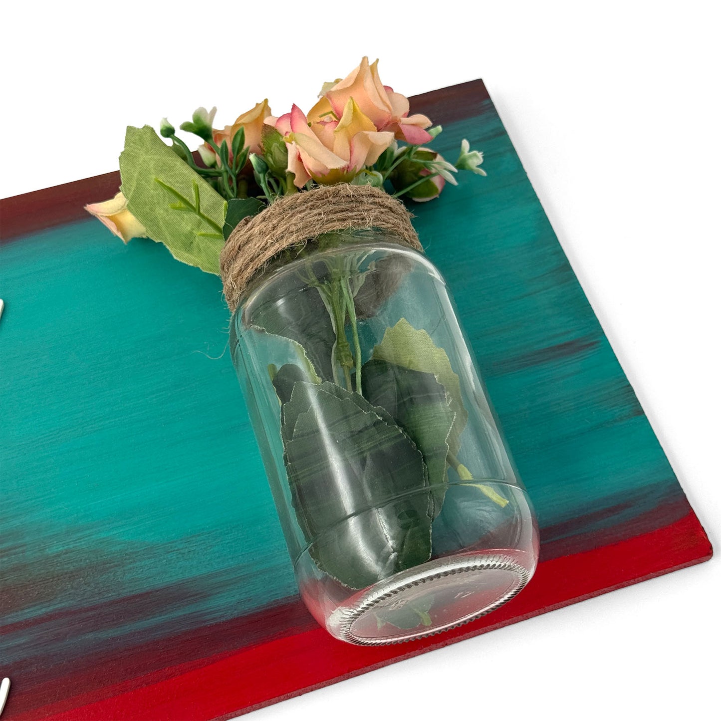 Hand-Painted Wooden Name Plate With Jar For Home - Only Jar Board