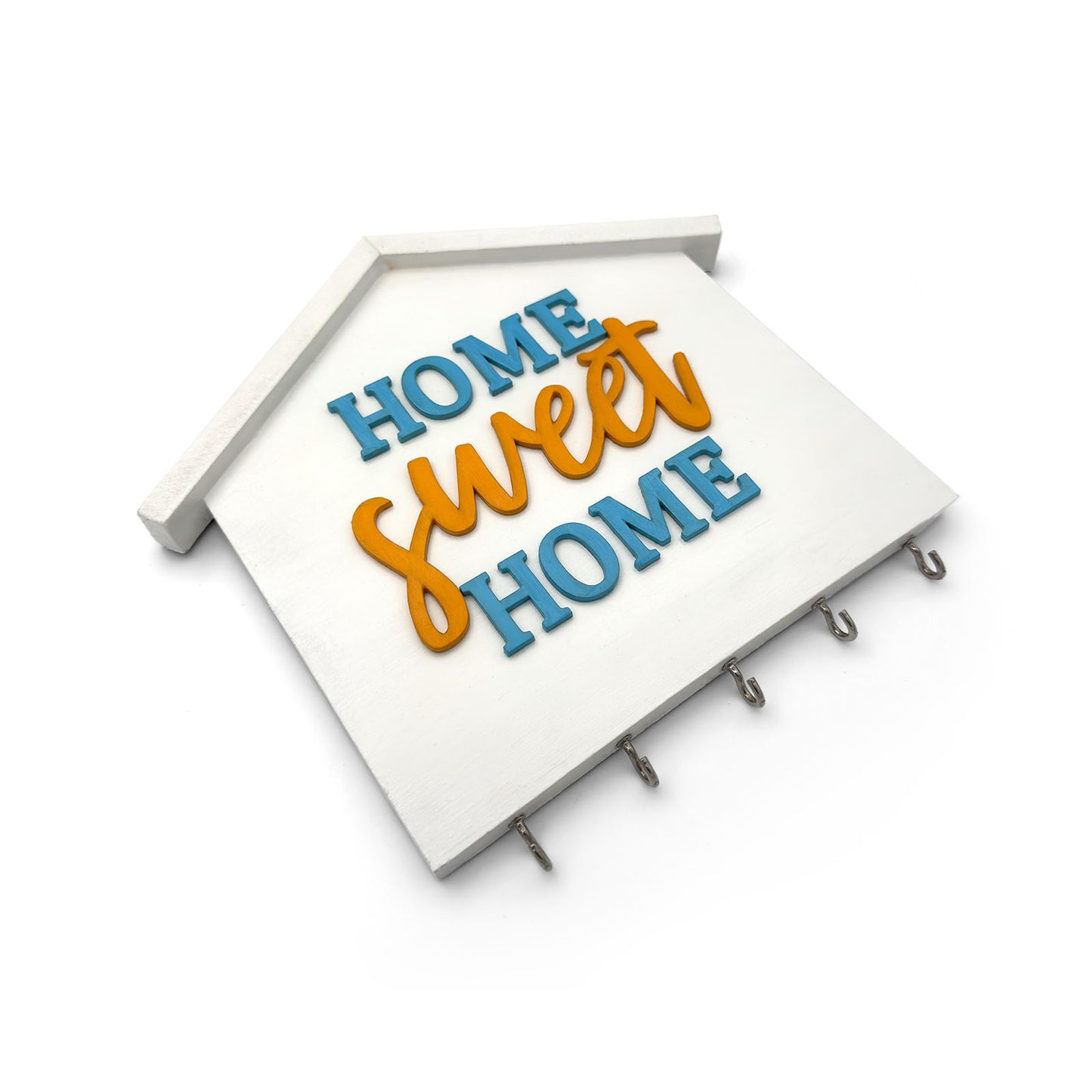 Hand-Painted Wooden Hut Key Holder - Home Sweet Home