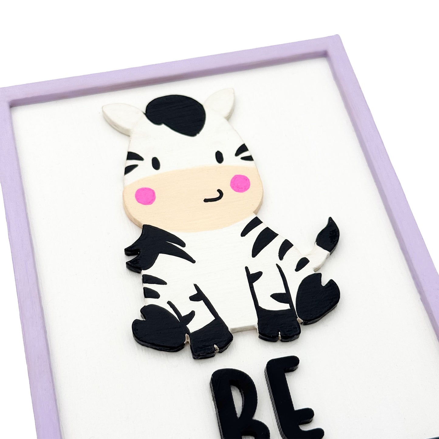 Be Unique Hand-Painted Wooden Kids Wall Frame - Light Purple