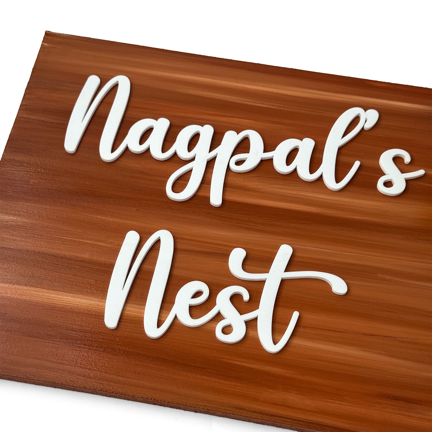 Hand-Painted Wooden Name Plate With Jar For Home - Only Jar Board