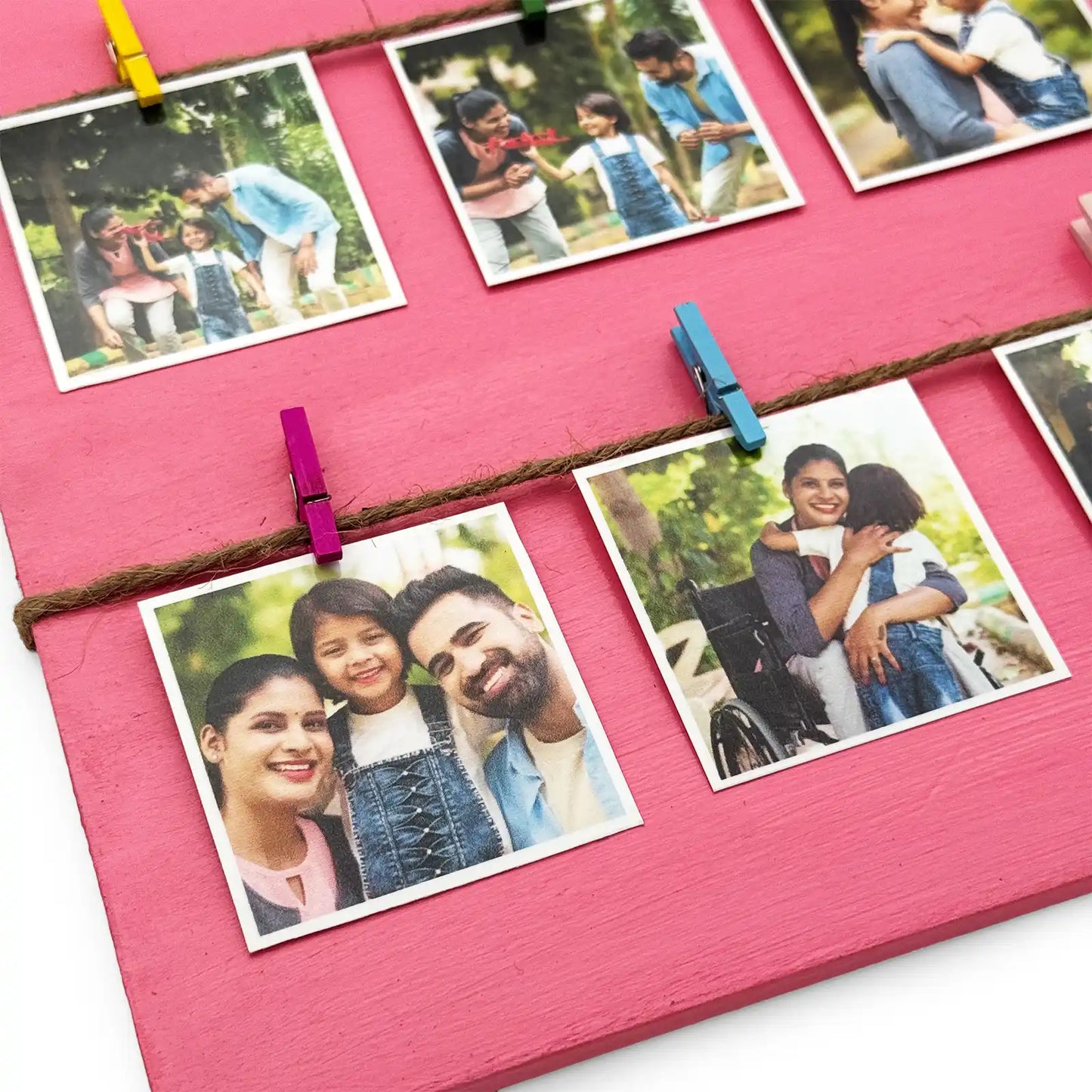 Personalised Hand-Painted Square Wooden Photo Holder