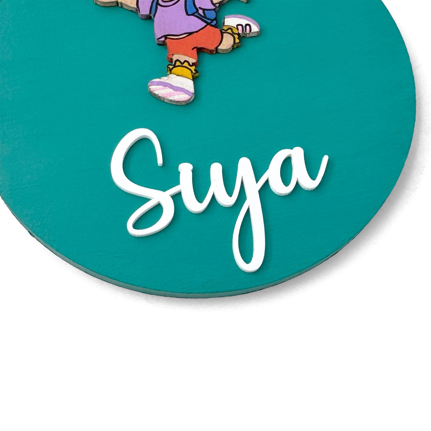 Dora The Explorer Themed Hand-Painted Wooden Name Plate For Kids