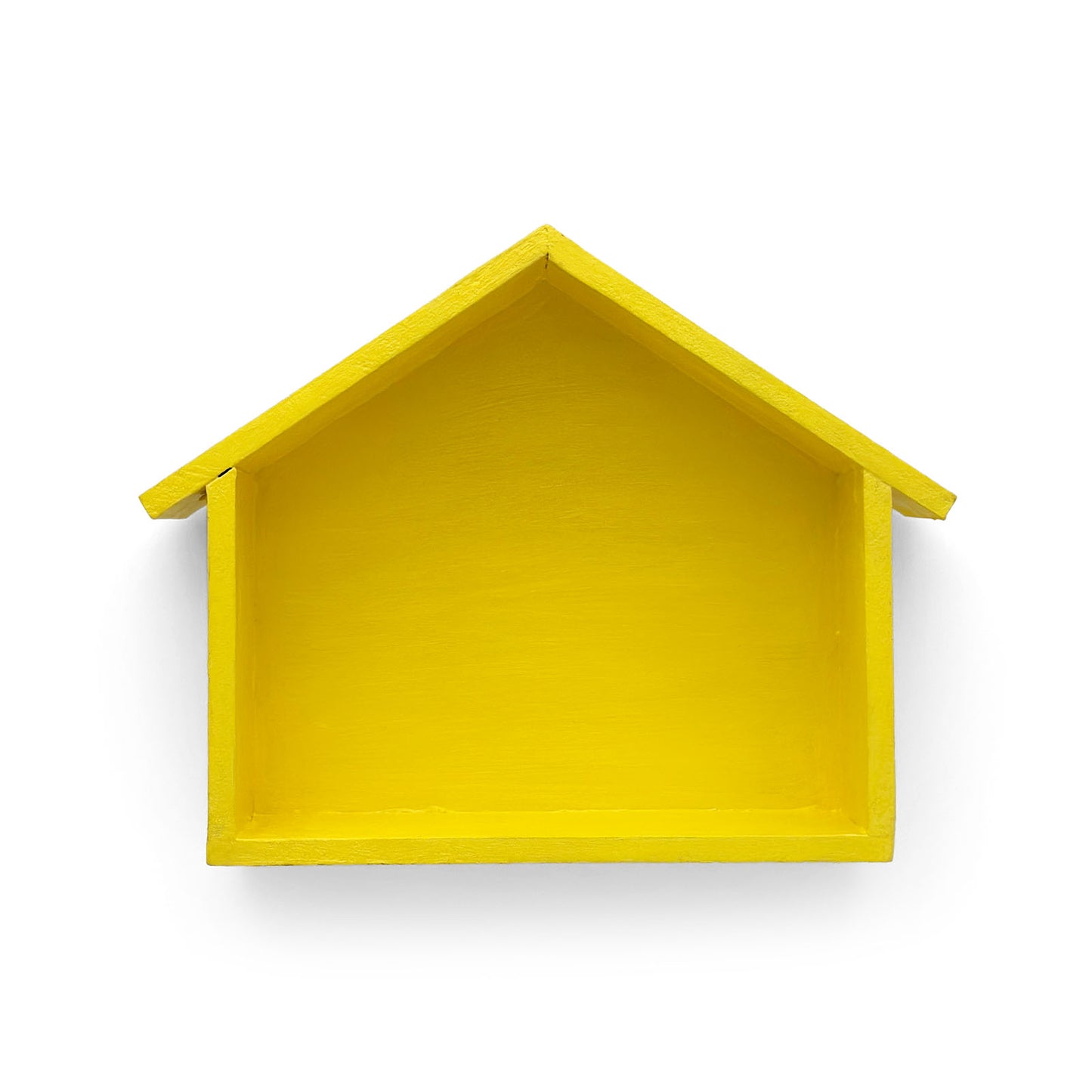 Hut Shaped Hand-Painted Wooden Wall Shelf Combo Of Five - Blue, Pink, Yellow, Teal, & Purple