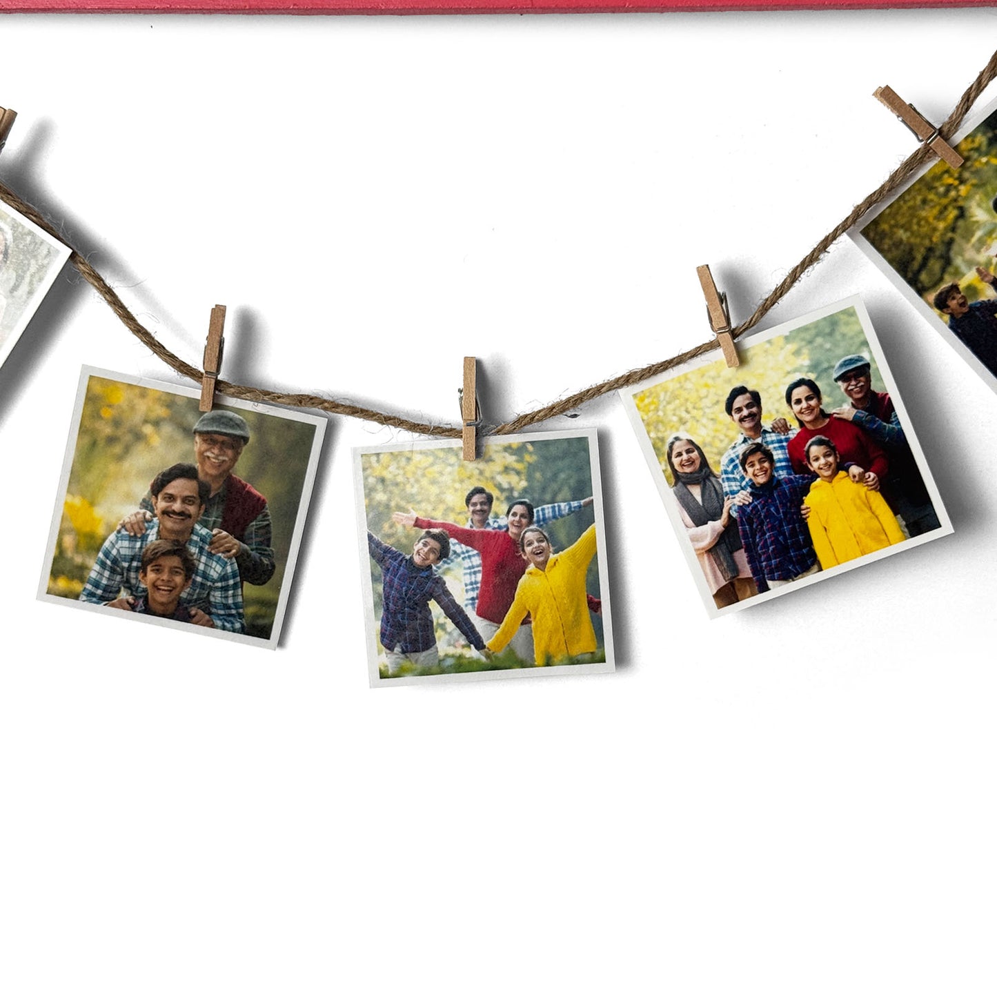 Memories Hand-Painted Wooden Photo Holder - Pink