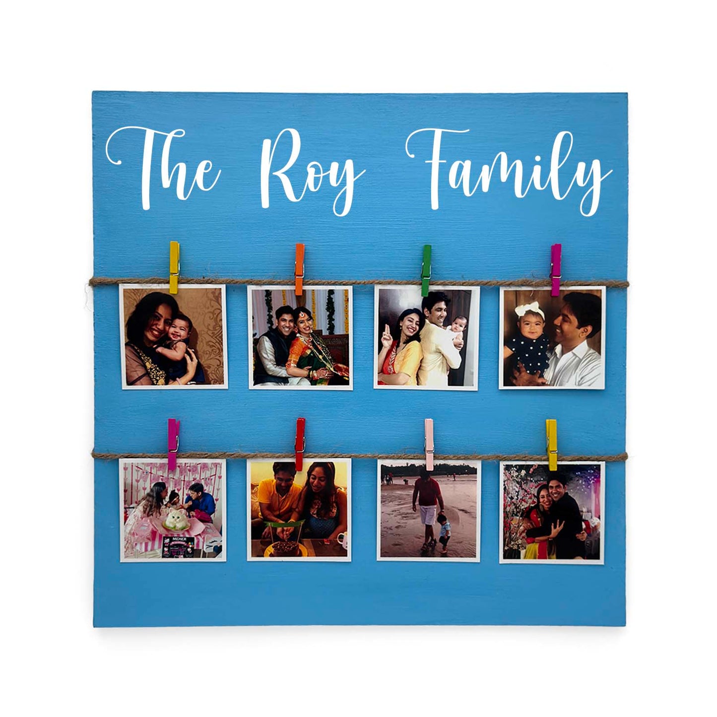 Personalised Hand-Painted Square Wooden Photo Holder