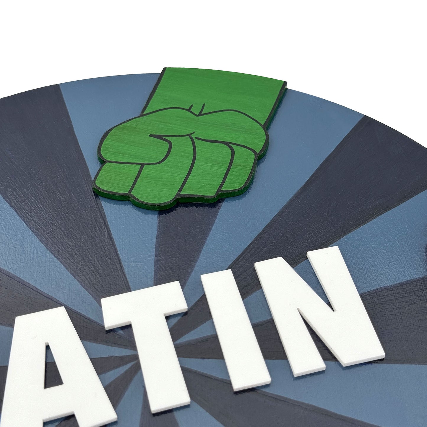 Avengers Themed Hand-Painted Wooden Round Kids Name Plate