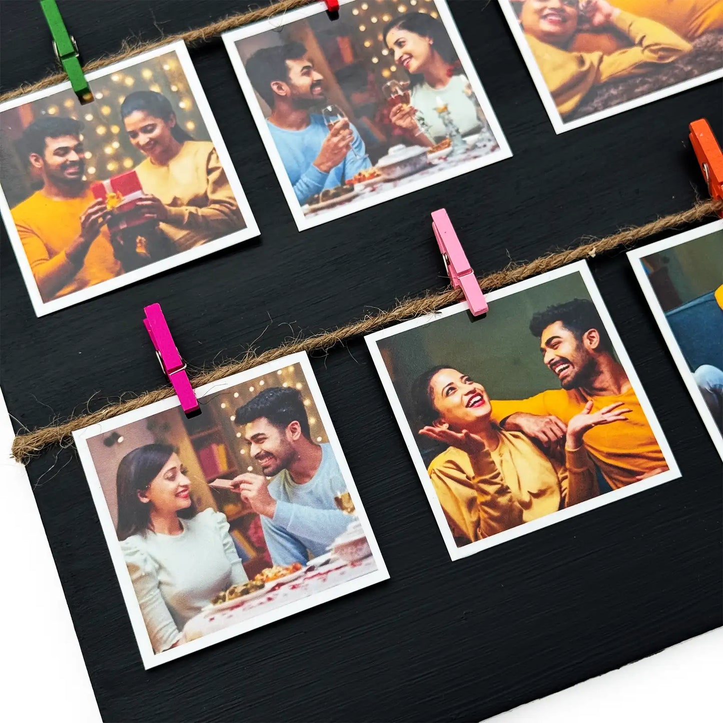 Personalised Hand-Painted Square Wooden Photo Holder