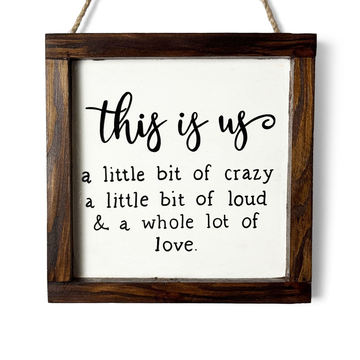 This Is Us Hand-Painted Wooden Wall Hanging