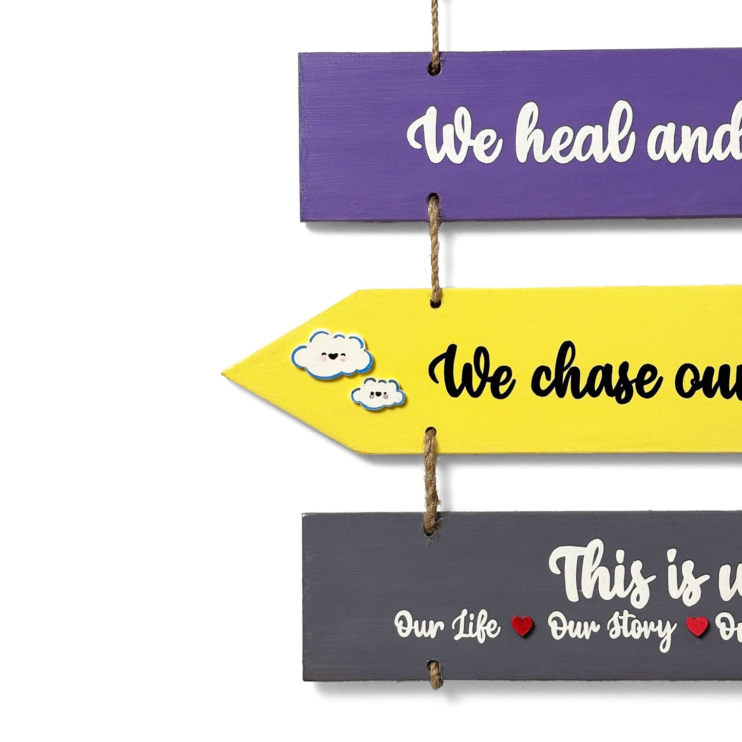 In Our Sweet Home Hand-Painted Wooden Arrow Plank Wall Hanging