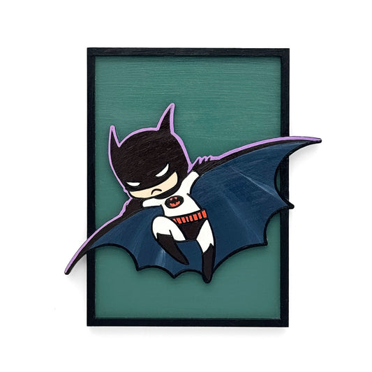 Batman Hand-Painted Wooden Kids Wall Frame