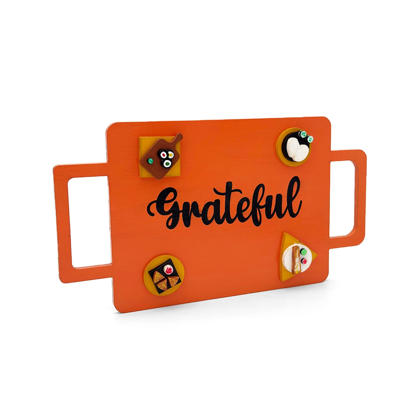 Hand-Painted Wooden Tray Kitchen Wall Hanging