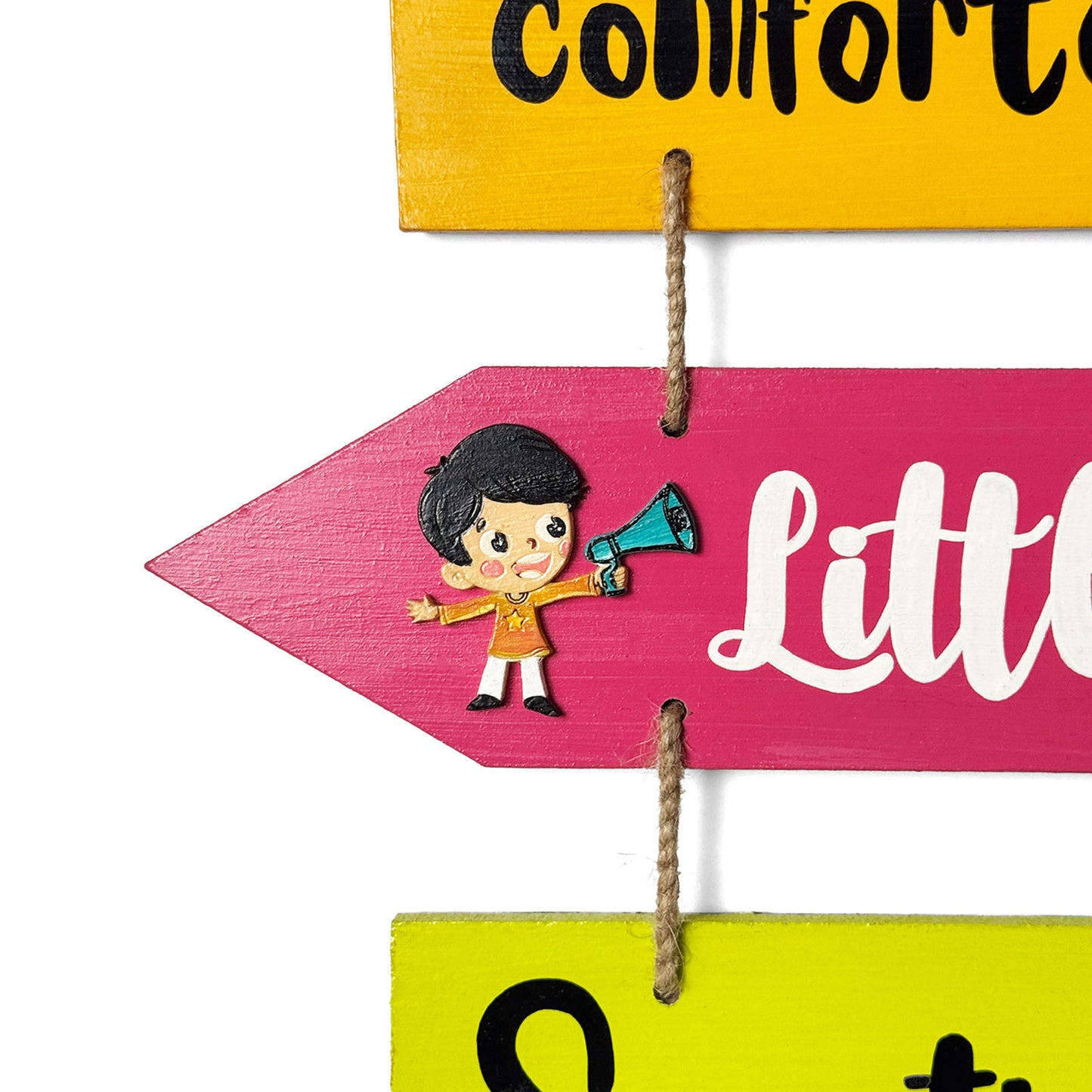 Welcome To Our Home Hand-Painted Wooden Arrow Plank Wall Hanging - Design 11