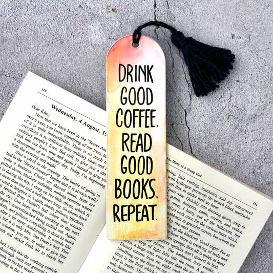 Hand-Painted Wooden Bookmark - Read Good Books