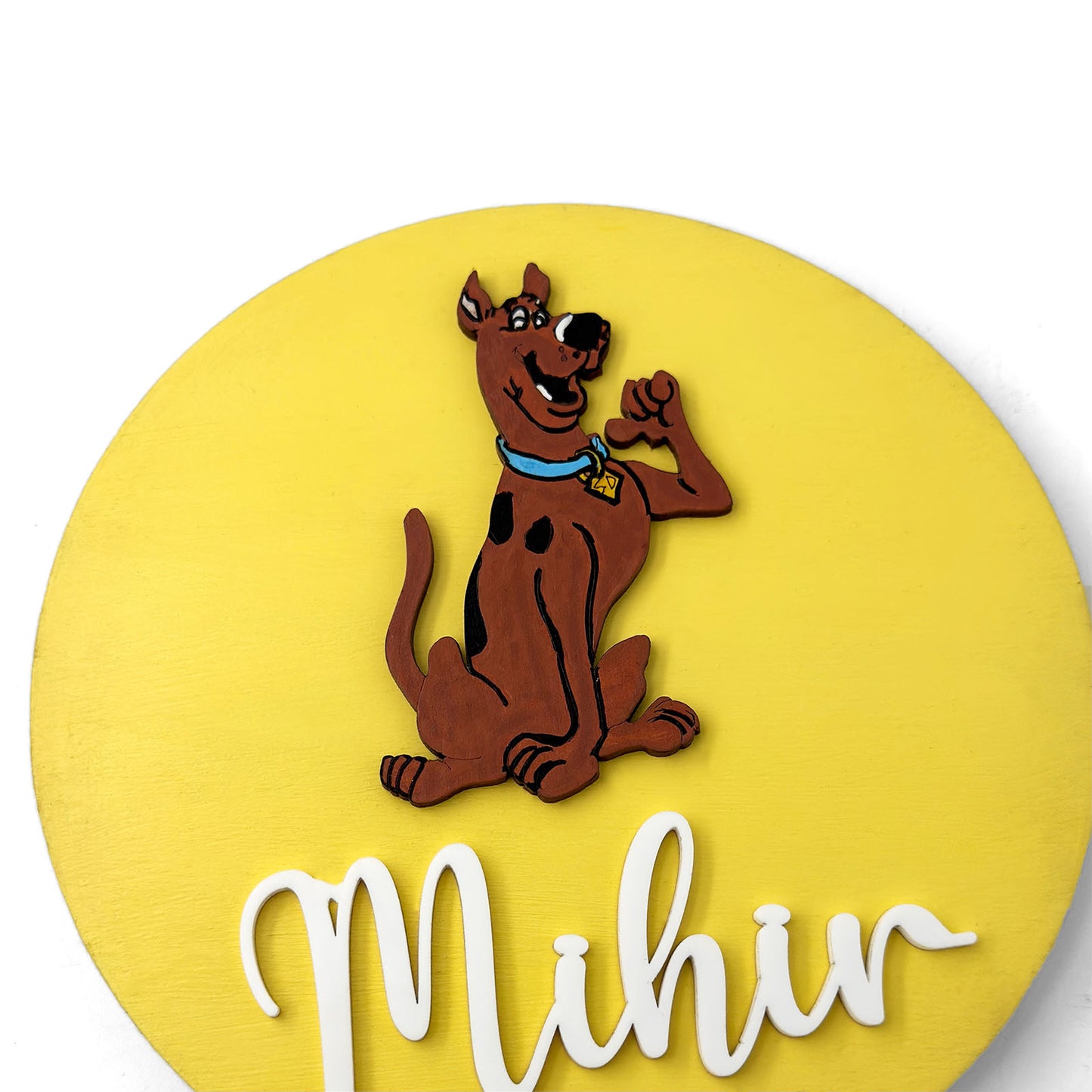 Scooby Doo Themed Hand-Painted Wooden Name Plate For Kids