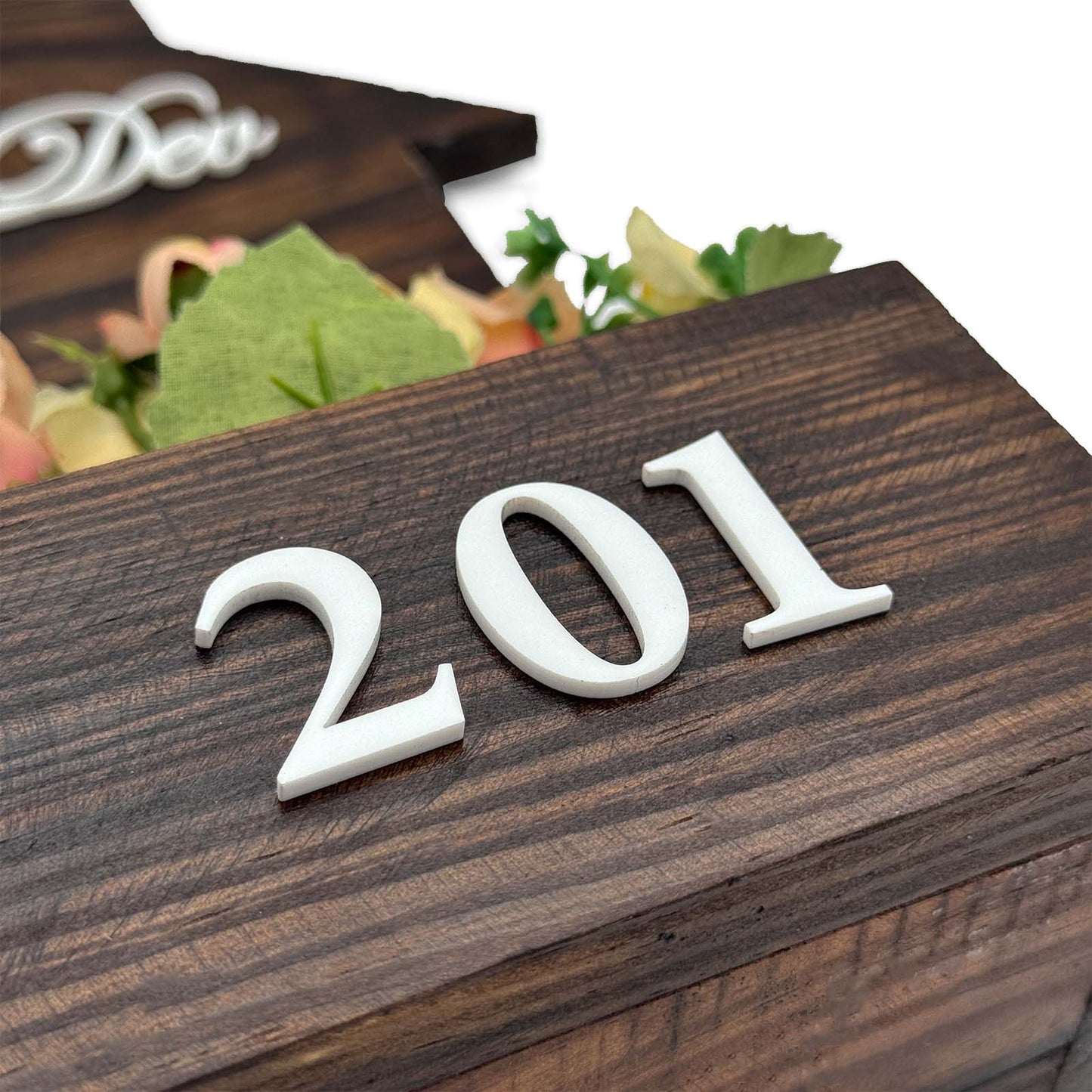 Hut-Shaped Hand-Painted Wooden Planter Name Plate For Home - Wooden Finish