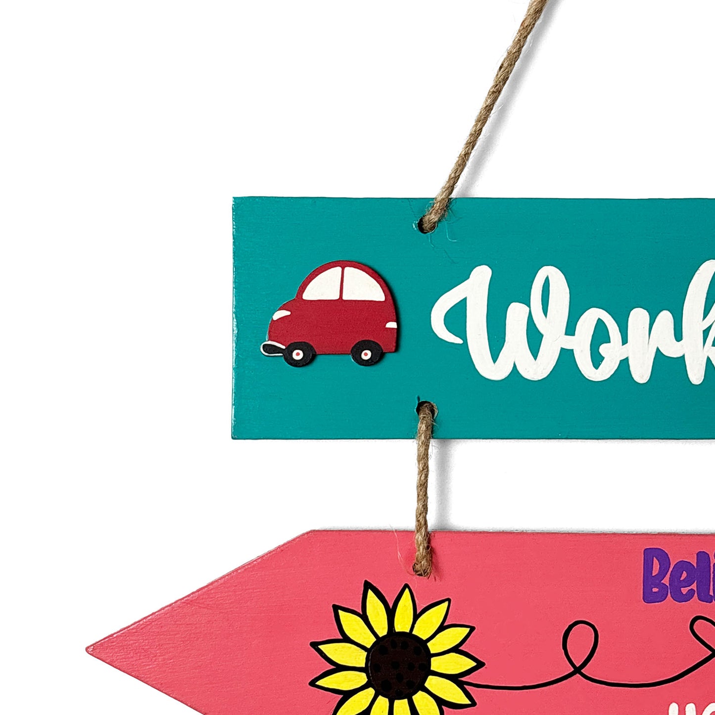 Motivational Quotes Hand-Painted Wooden Arrow Plank Wall Hanging - Design 2