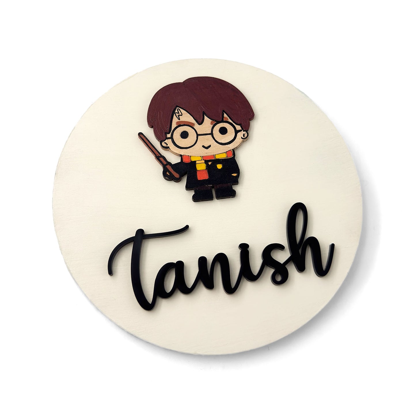Harry Potter Themed Hand-Painted Wooden Name Plate For Kids