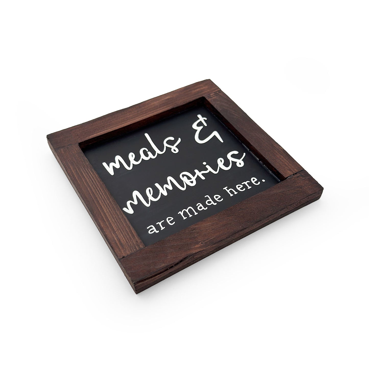 Meals And Memories Are Made Here Hand-Painted Wooden Kitchen Wall Frame