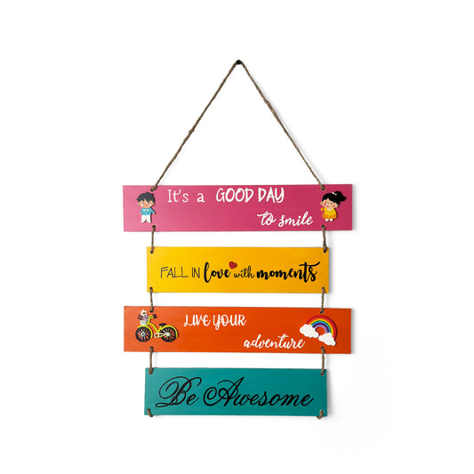 Motivational Quotes Hand-Painted Wooden Plank Wall Hanging - Design 1