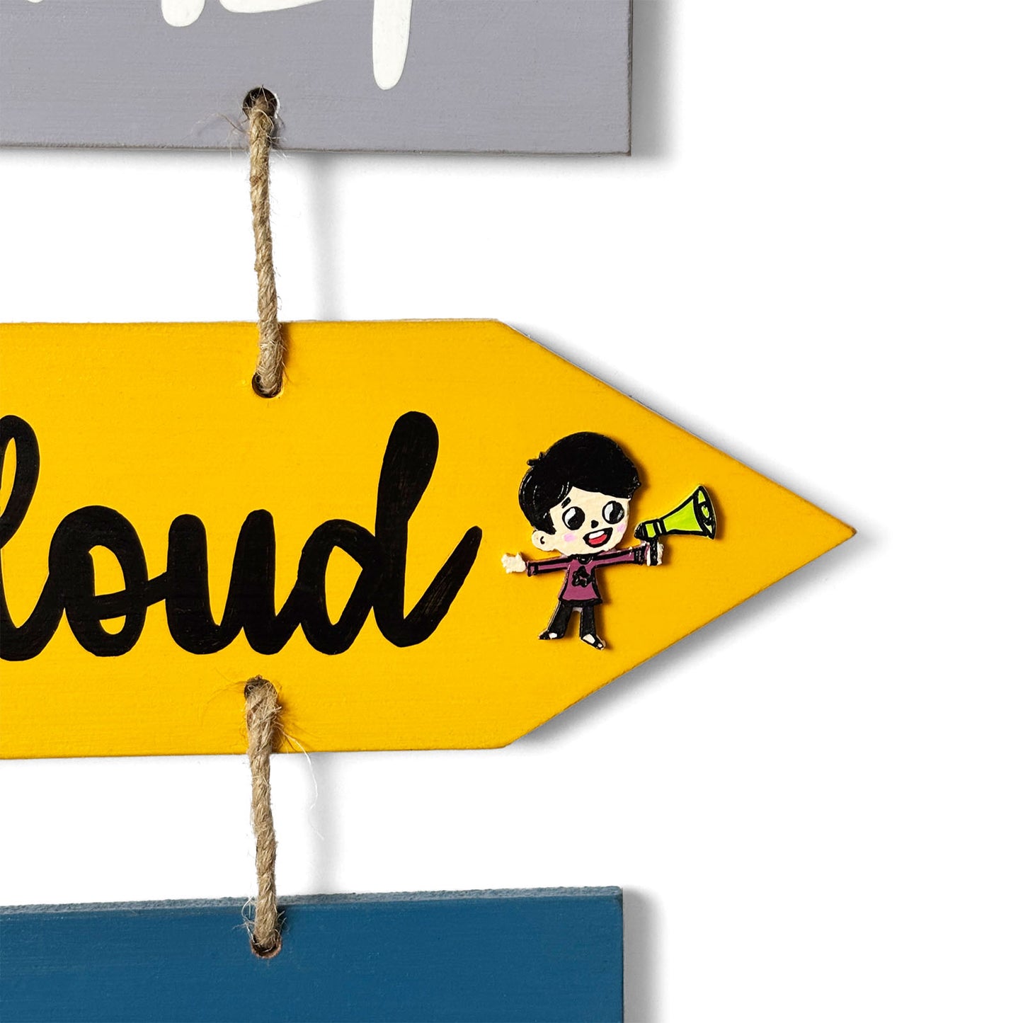 Welcome To Our Home Hand-Painted Wooden Arrow Plank Wall Hanging - Design 13