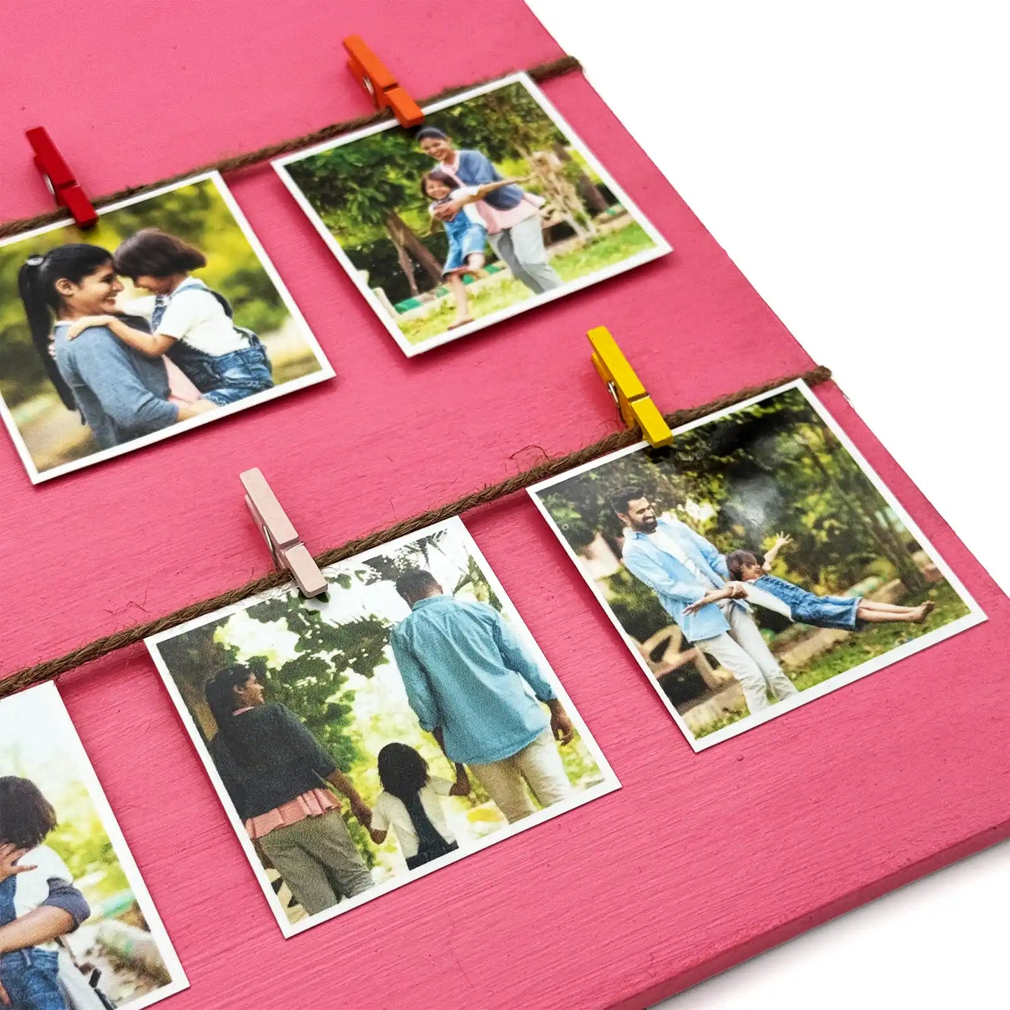 Personalised Hand-Painted Square Wooden Photo Holder