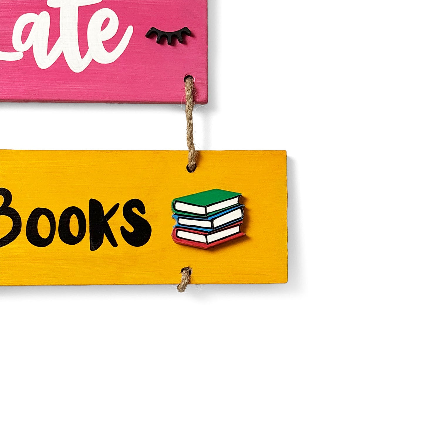 In This Room We Hand-Painted Wooden Plank Wall Hanging