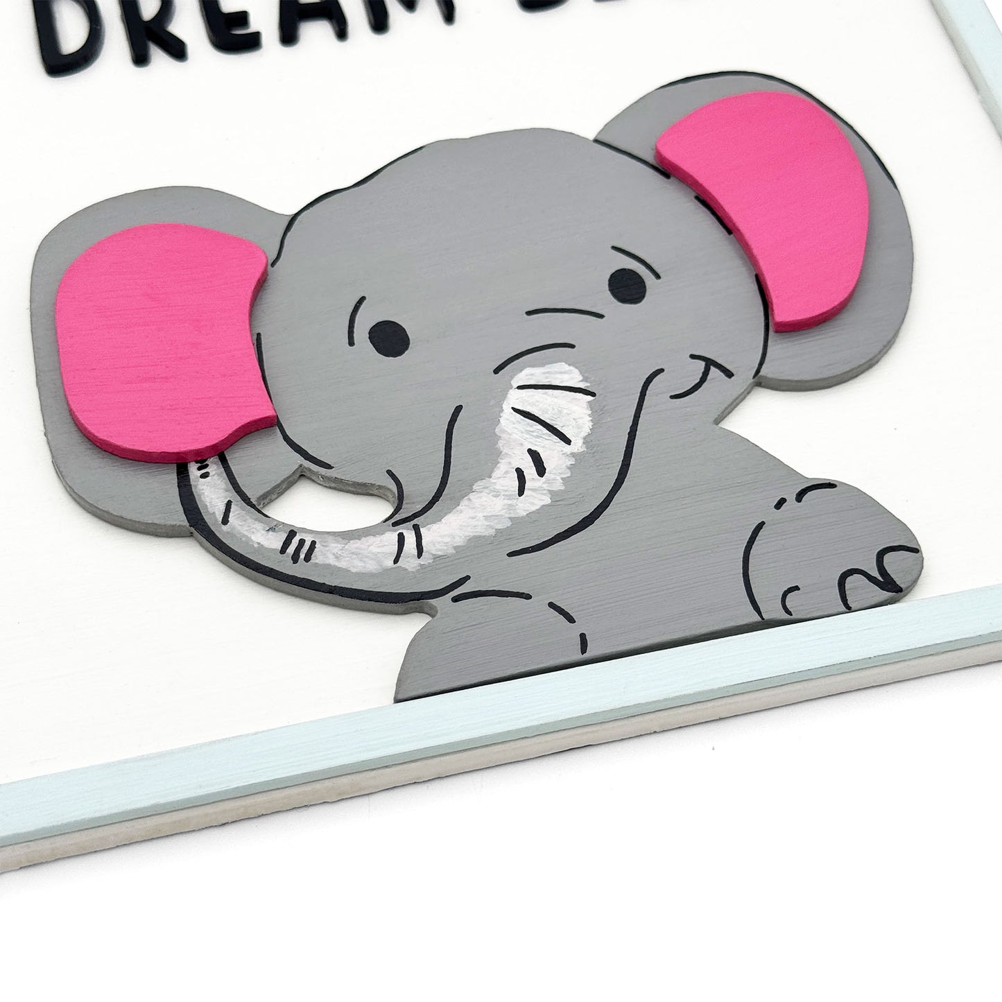 Dream Big Hand-Painted Wooden Kids Wall Frame