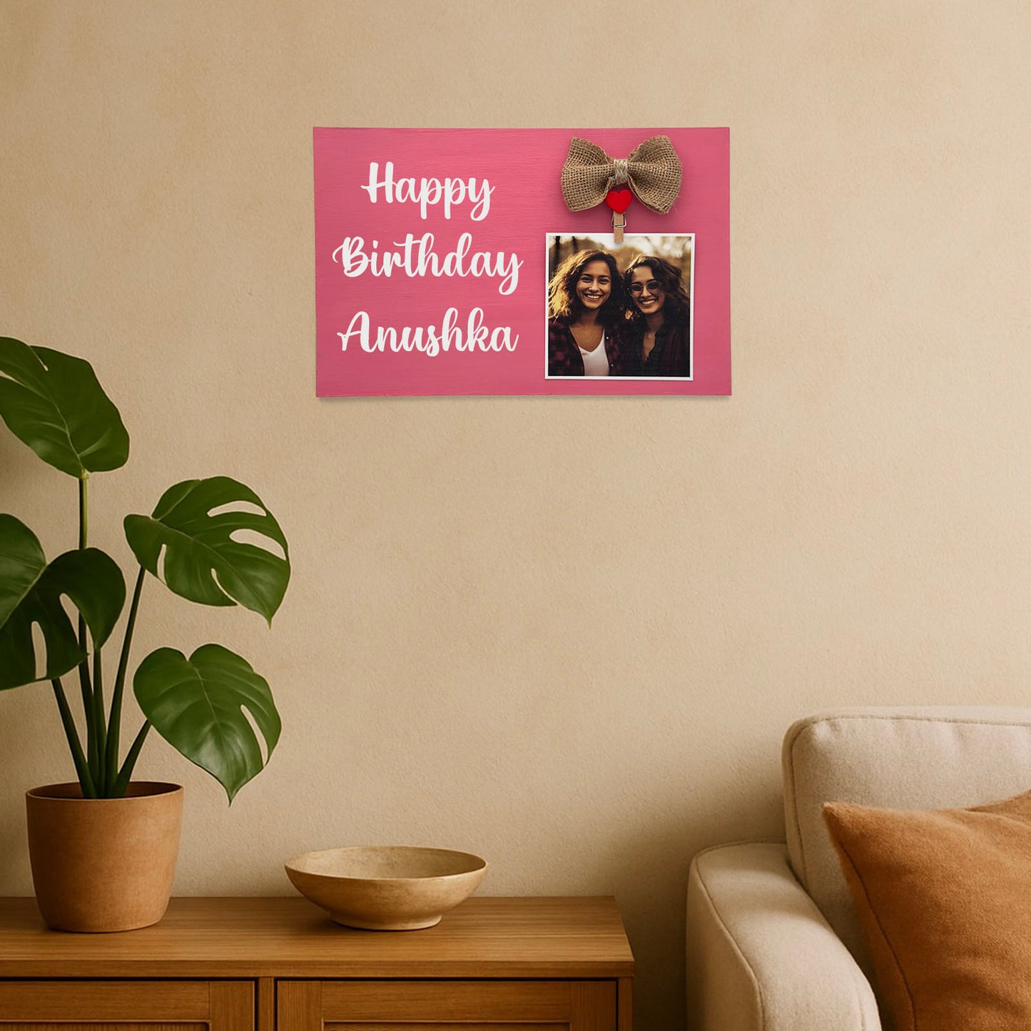 Personalised Hand-Painted Rectangular Wooden Photo Holder