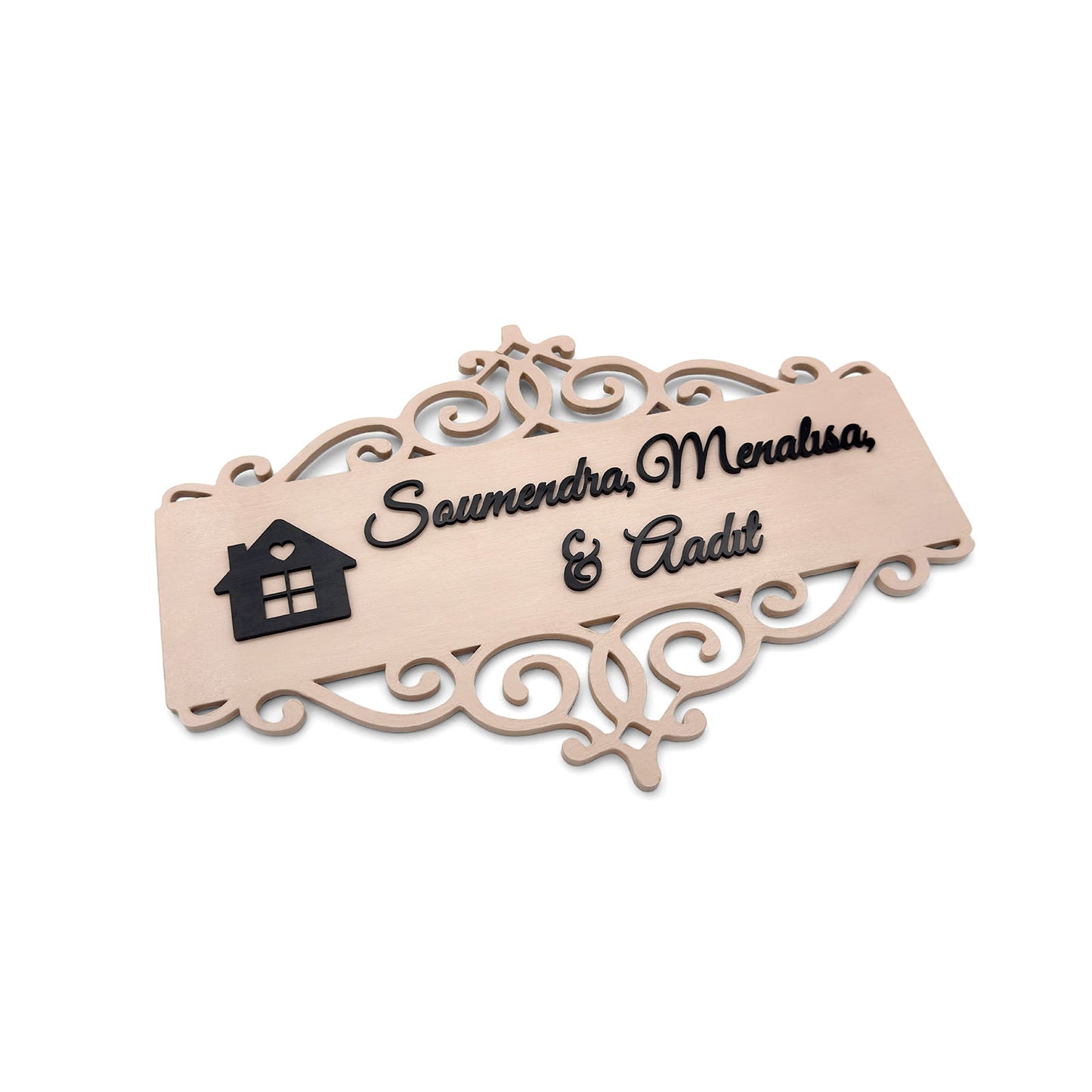 House Sign Hand-Painted Wooden Name Plate For Home