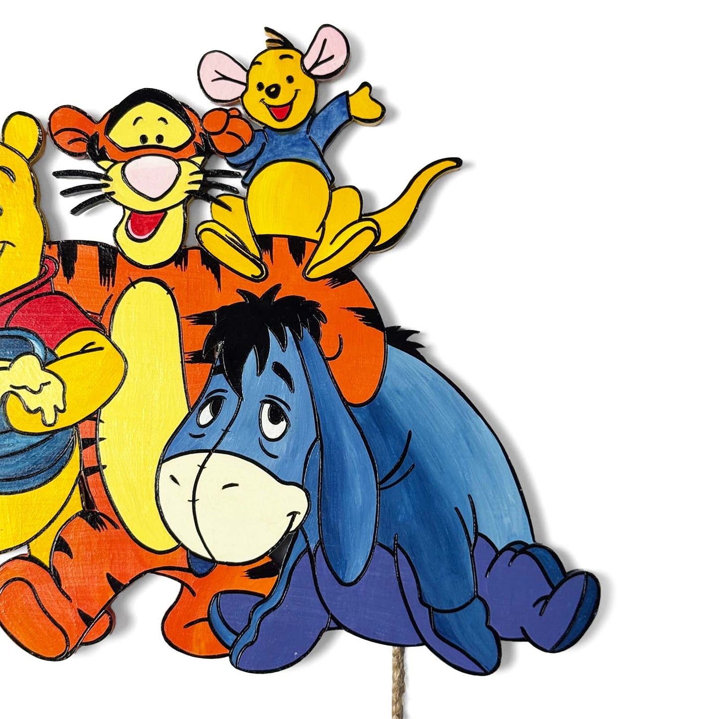 Winnie-the-Pooh Themed Hand-Painted Wooden Kids Name Plate