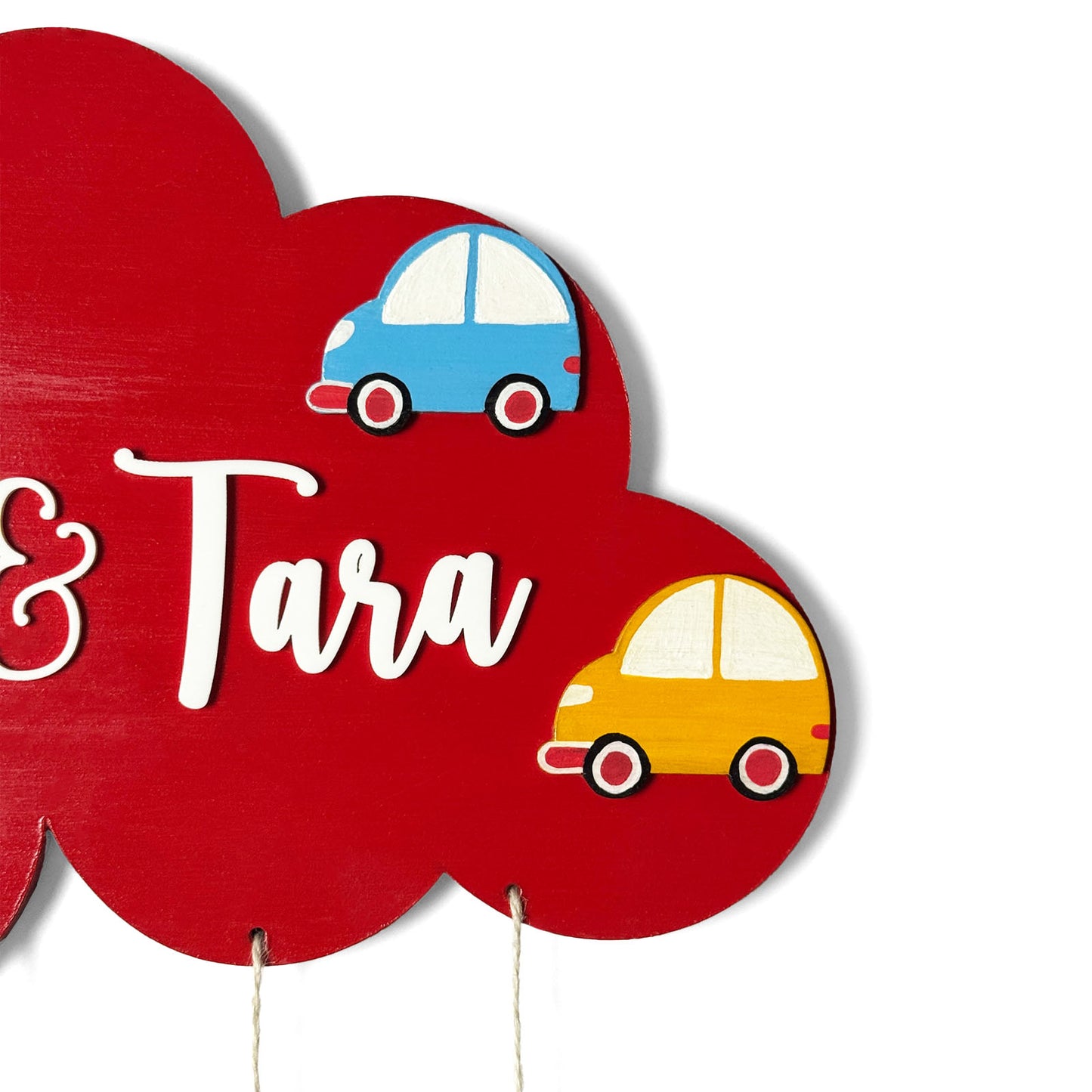 Cloud, Unicorn, Car, & Animal Themed Hand-Painted Wooden Kids Name Plate