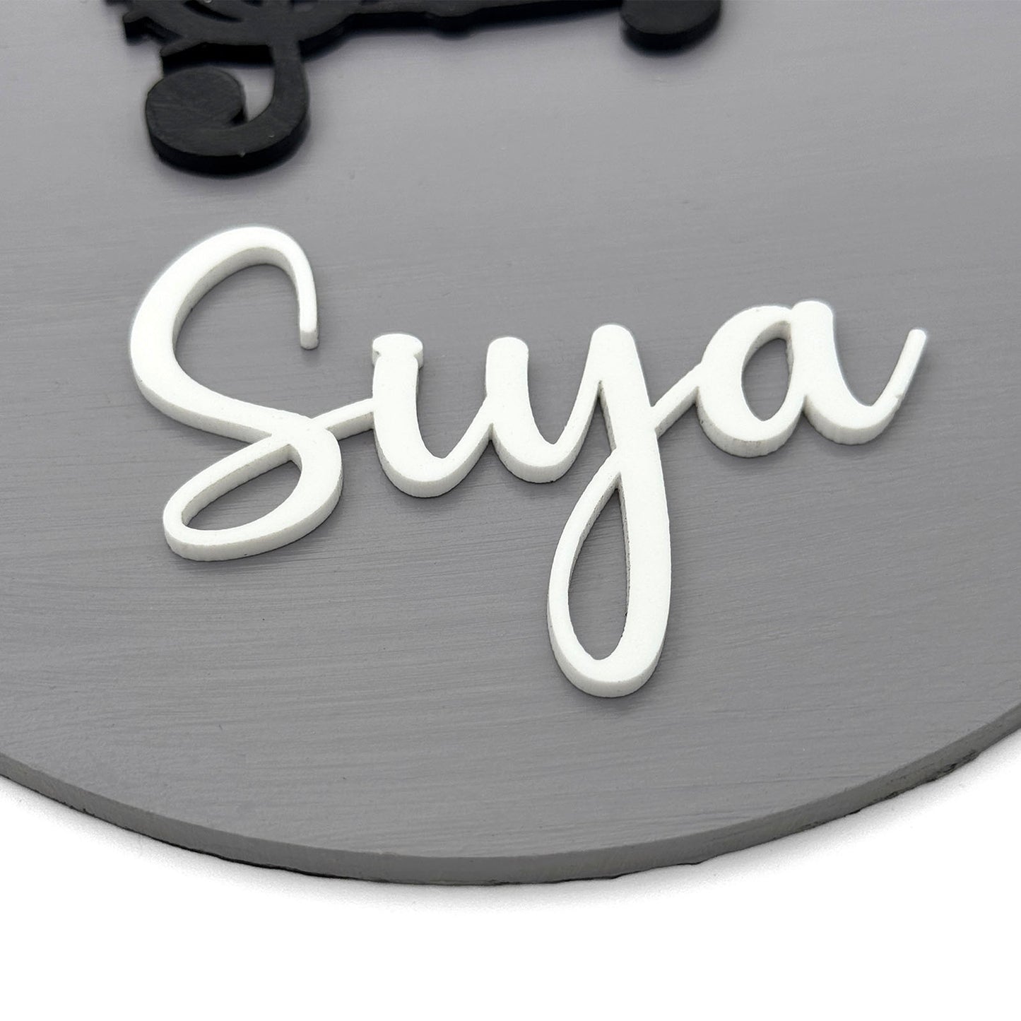 Music Themed Hand-Painted Wooden Mini Kids Name Plate
