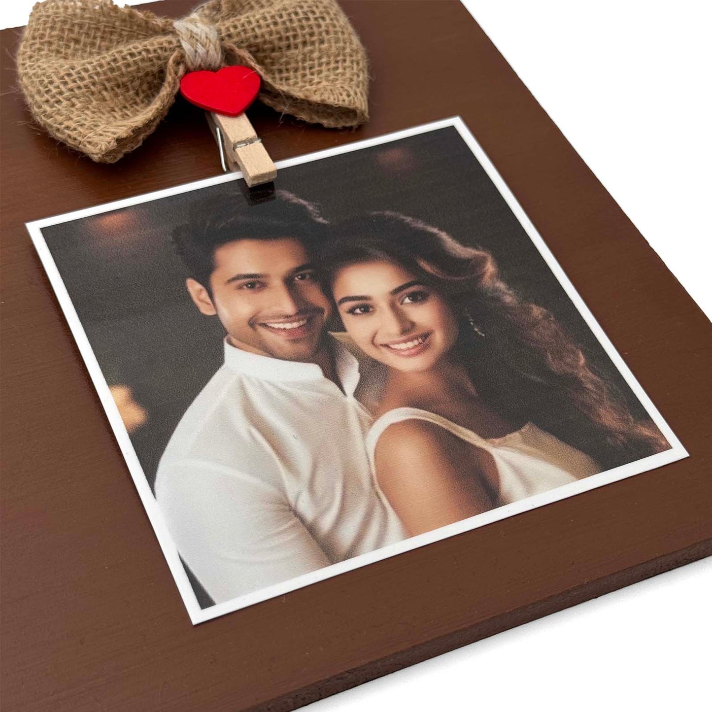 Personalised Hand-Painted Rectangular Wooden Photo Holder
