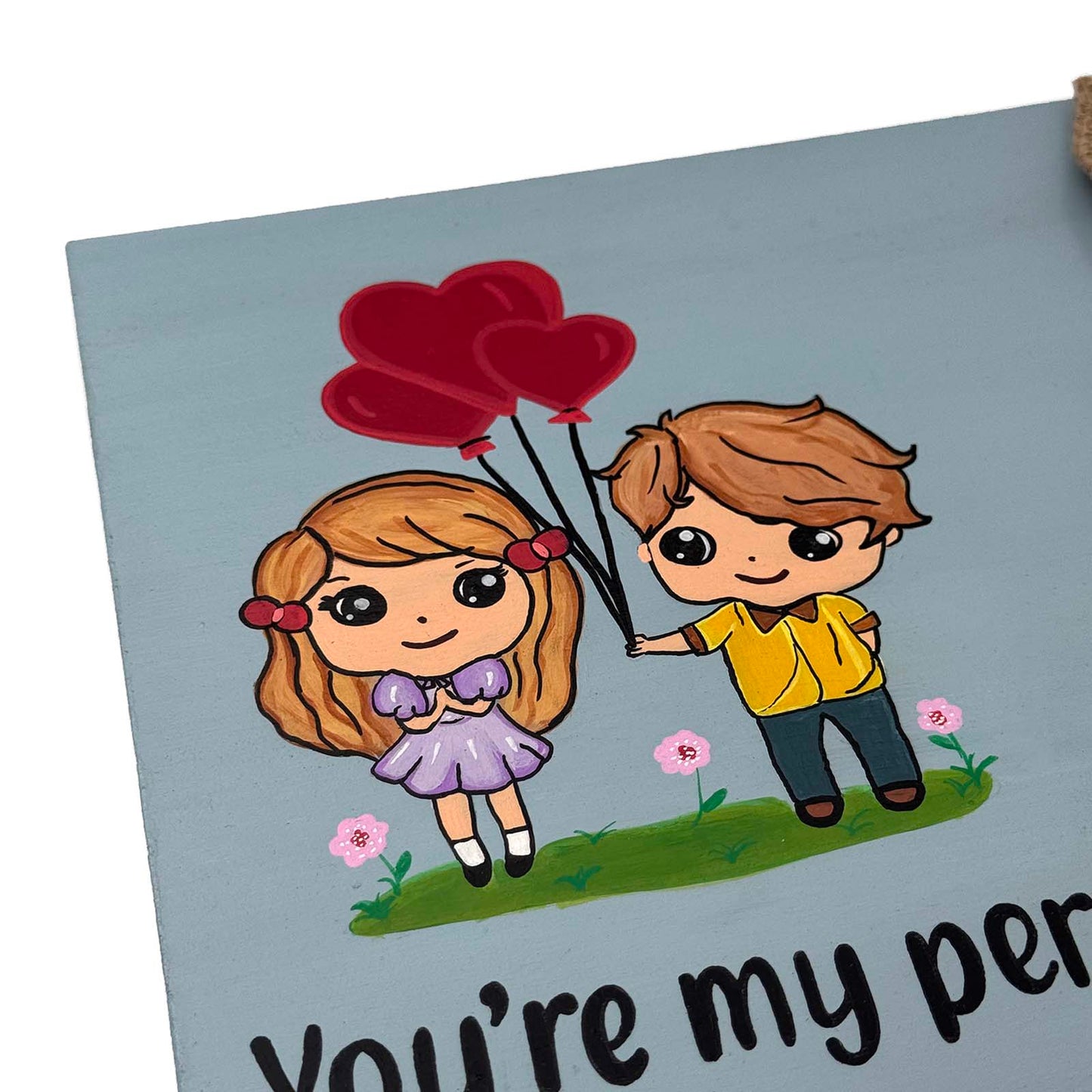 You're My Person Hand-Painted Wooden Photo Holder - Light Grey
