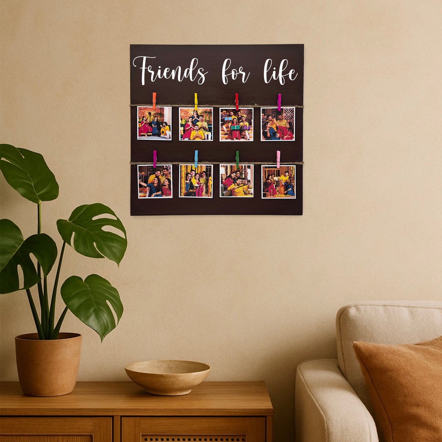 Personalised Hand-Painted Square Wooden Photo Holder