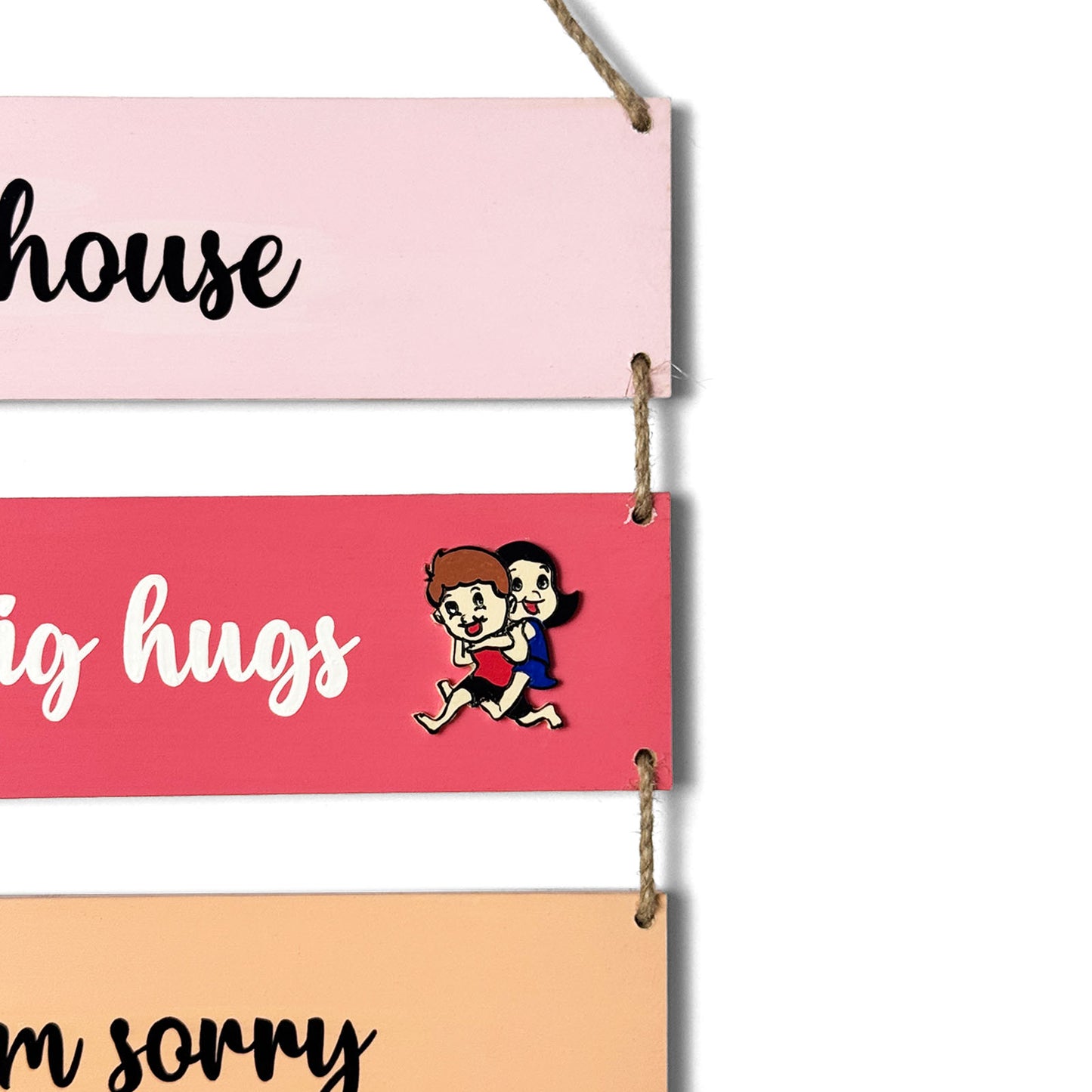 In Our House We Hand-Painted Wooden Plank wall Hanging