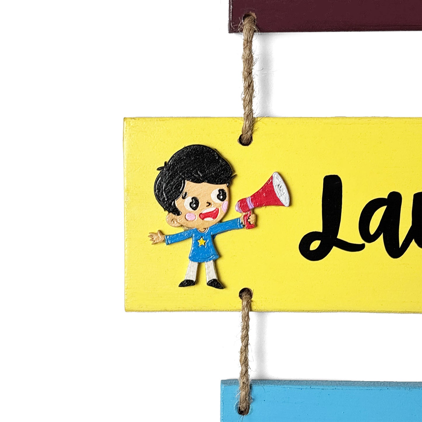 In This Room We Hand-Painted Wooden Plank Wall Hanging