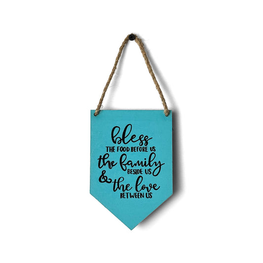 Bless Hand-Painted Wooden Banner Hanging