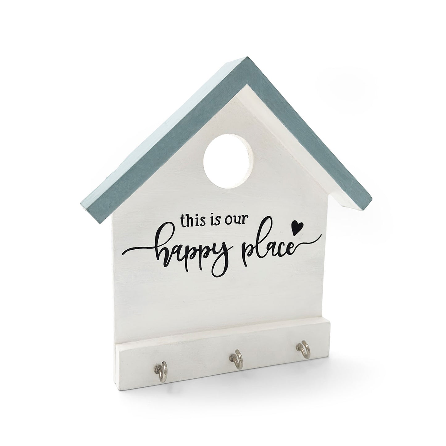 Hand-Painted Hut Key Holder - This Is Our Happy Place