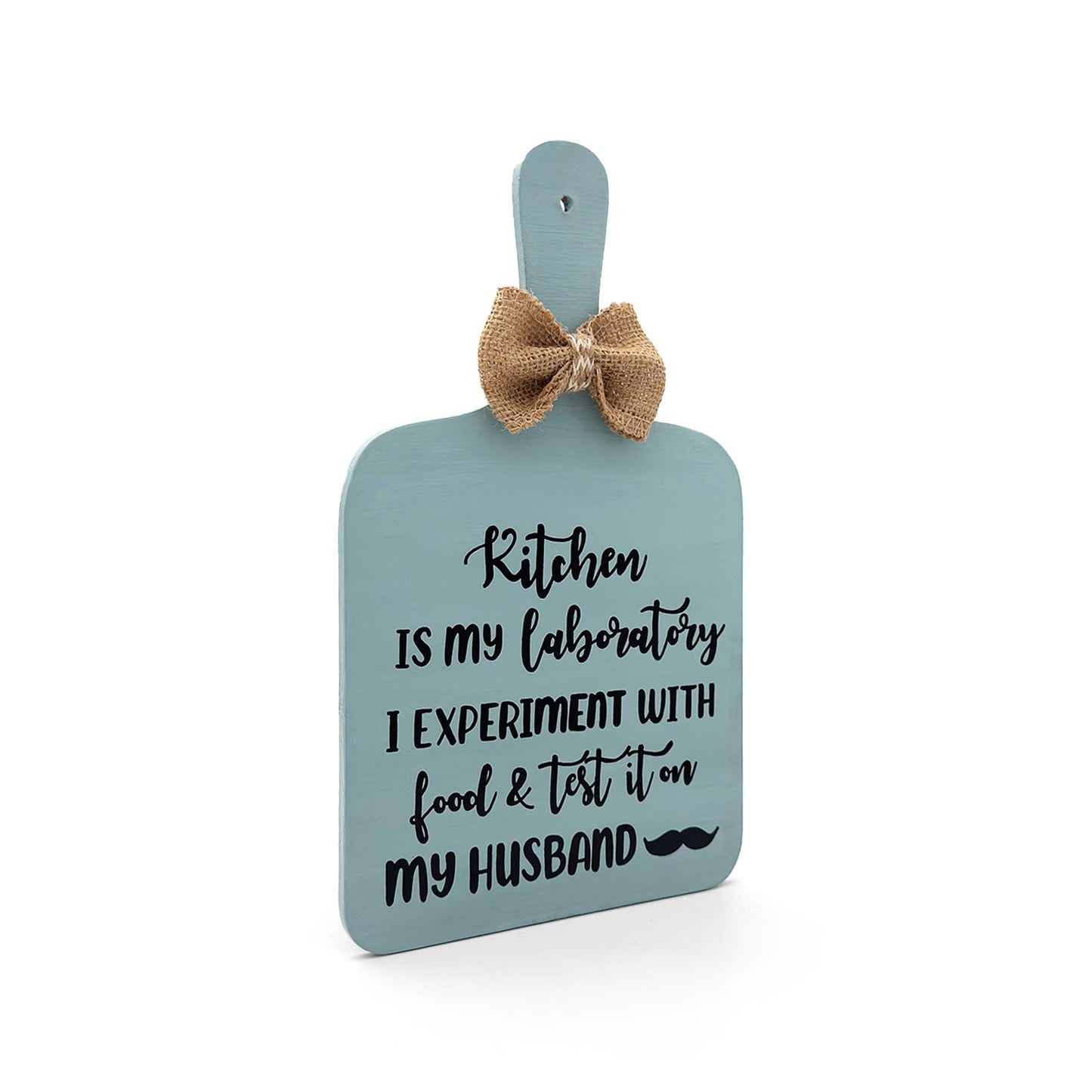 Kitchen Is My Laboratory Hand-Painted Wooden Chopping Board Kitchen Wall Hanging - Grey