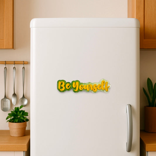 Be Yourself Hand-Painted Wooden Double Layered Fridge Magnet