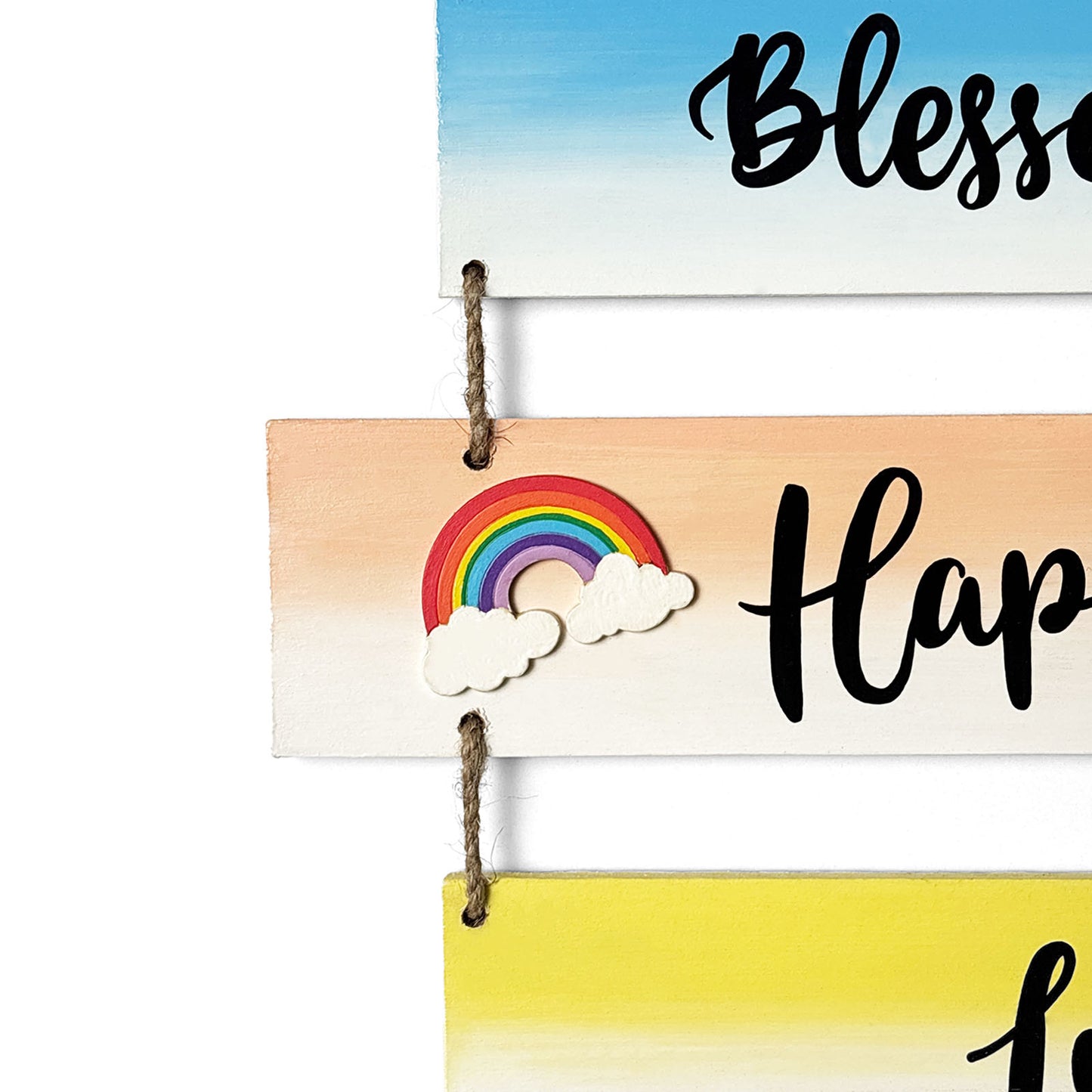 Welcome To Our Home Hand-Painted Wooden Arrow Plank Wall Hanging - Design 15