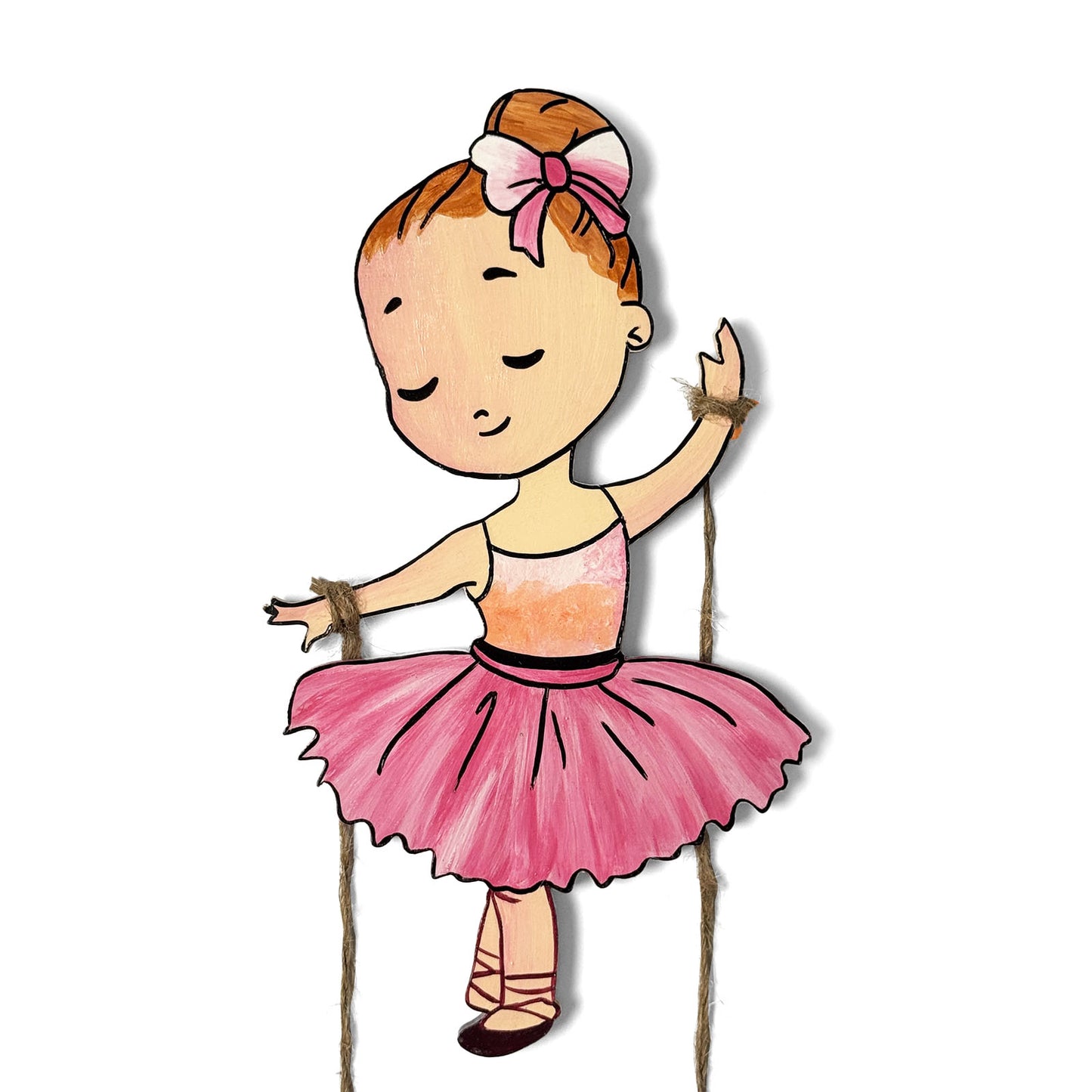 Doll Themed Hand-Painted Wooden Kids Name Plate