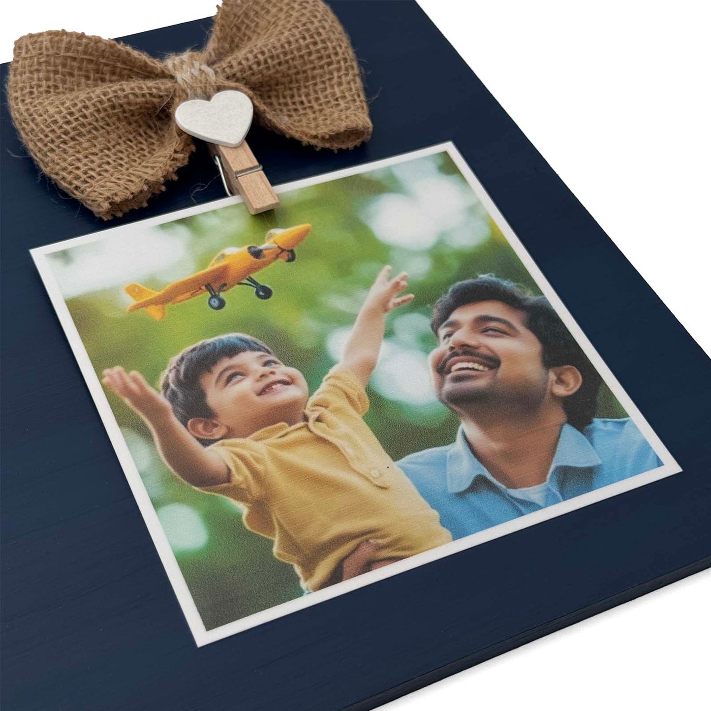 Personalised Hand-Painted Rectangular Wooden Photo Holder