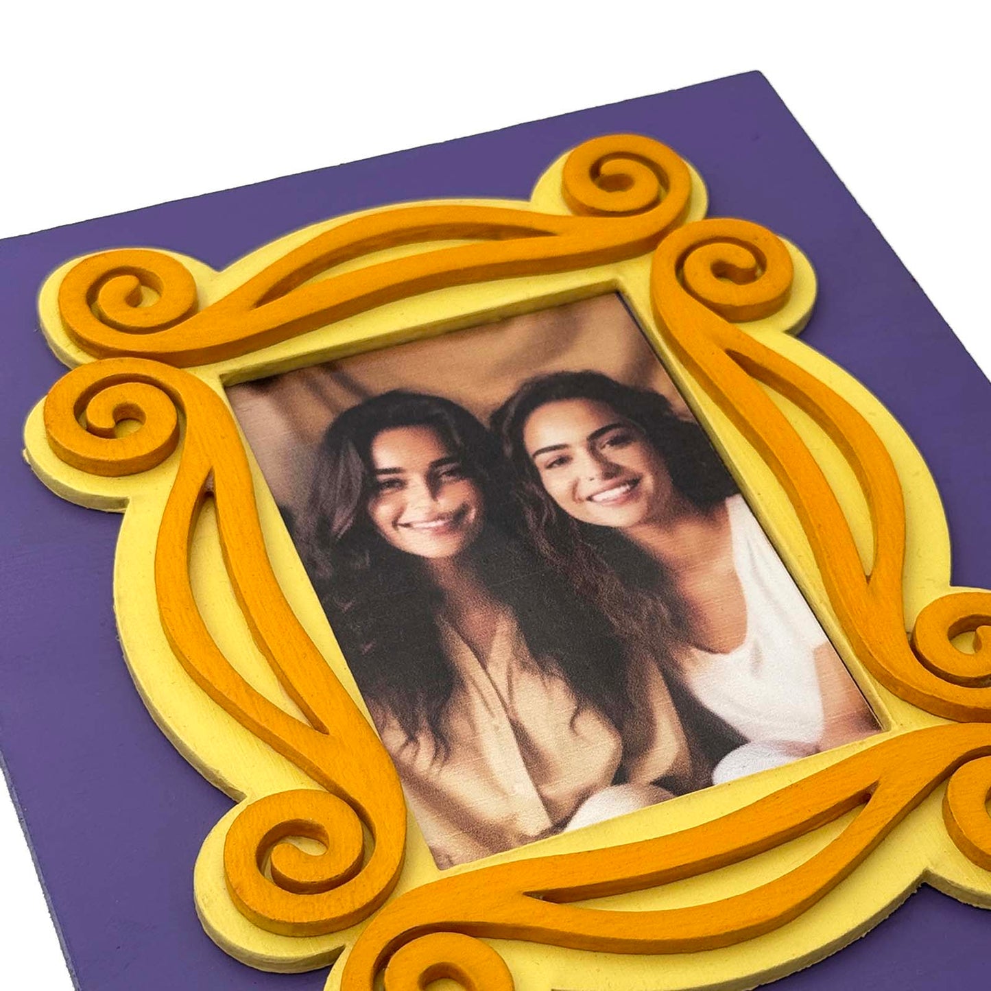 F.R.I.E.N.D.S. Hand-Painted Wooden Photo Holder - Purple