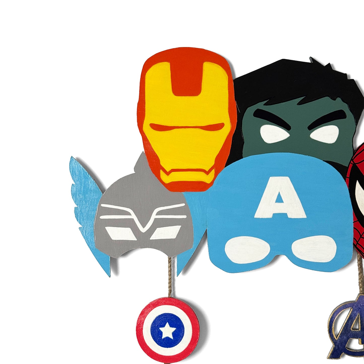 Avengers Themed Hand-Painted Wooden Kids Name Plate