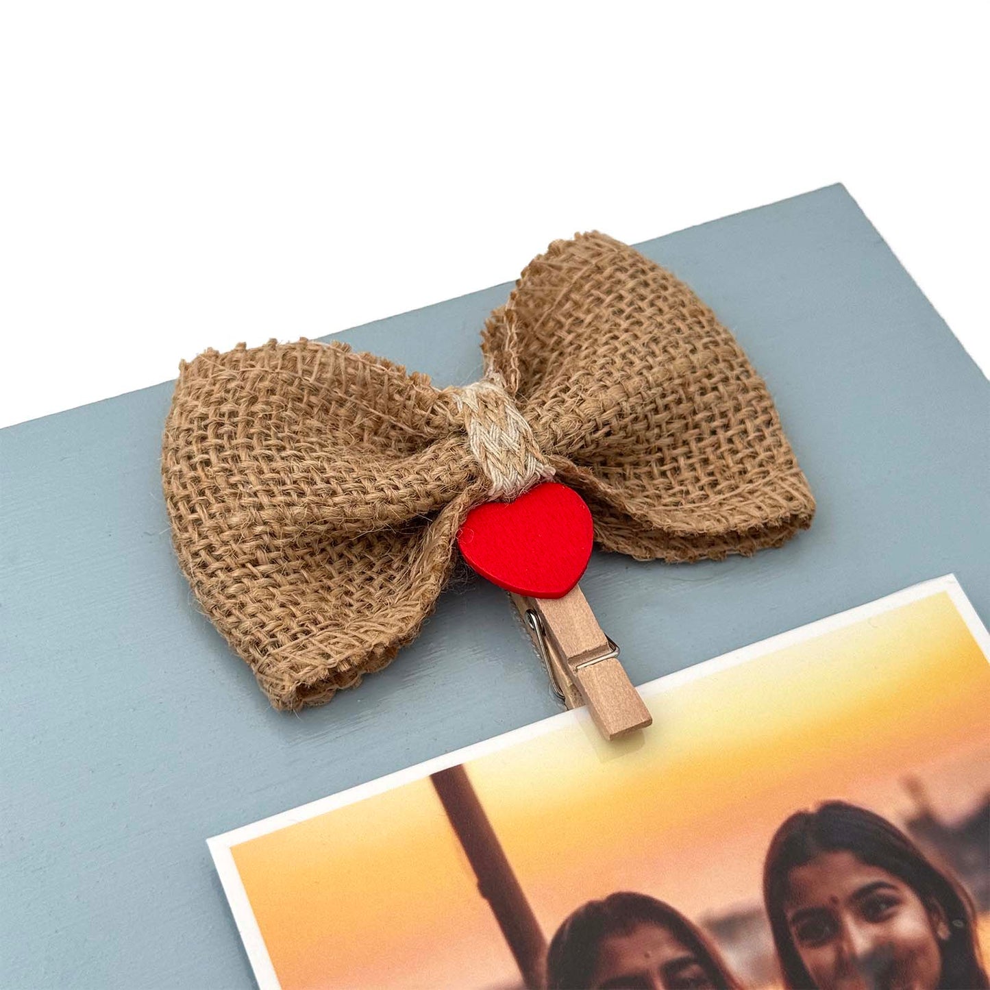 Best Friends Forever Hand-Painted Wooden Photo Holder - Light Grey