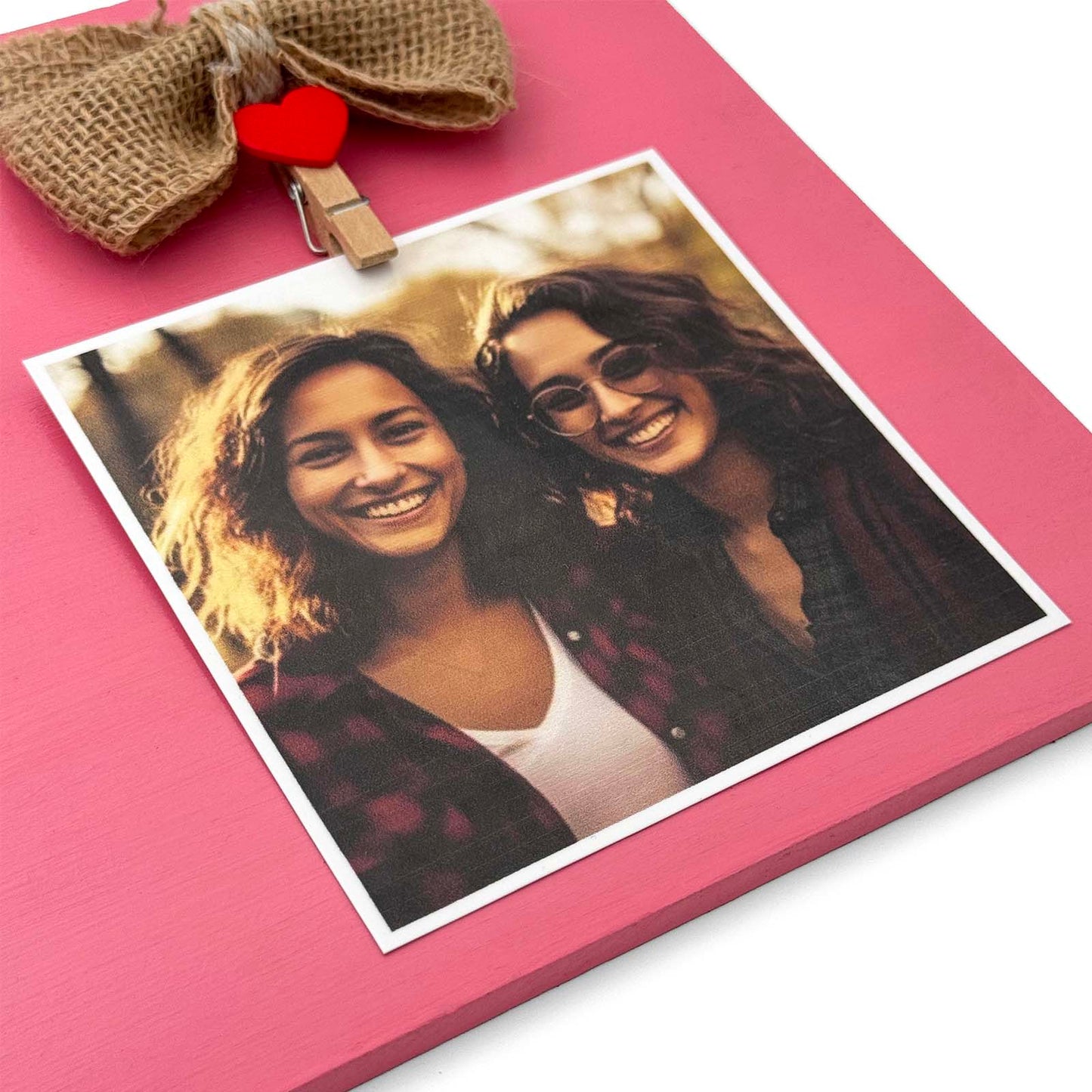 Personalised Hand-Painted Rectangular Wooden Photo Holder