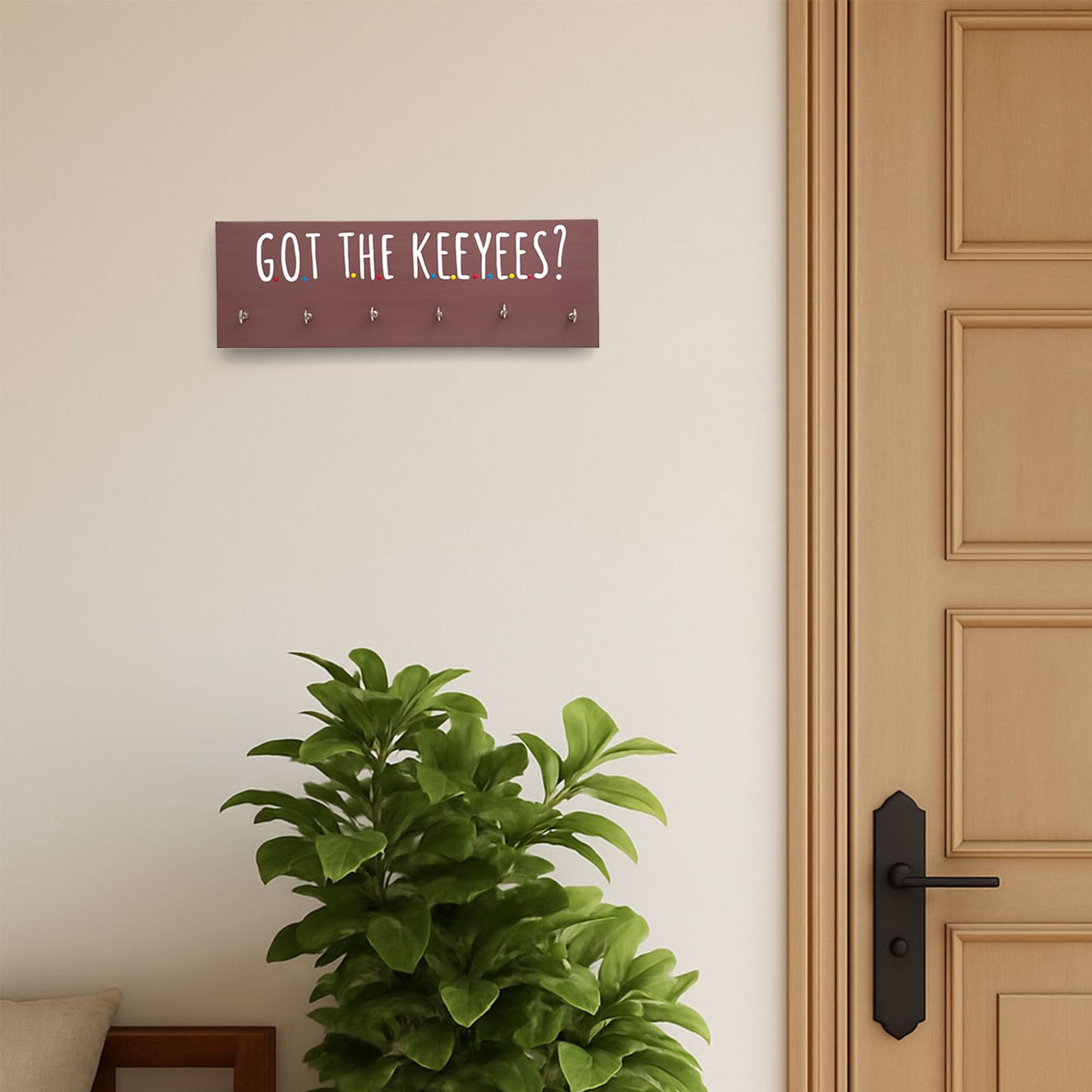 Got The Keeyees? Hand-Painted Wooden Key Holder