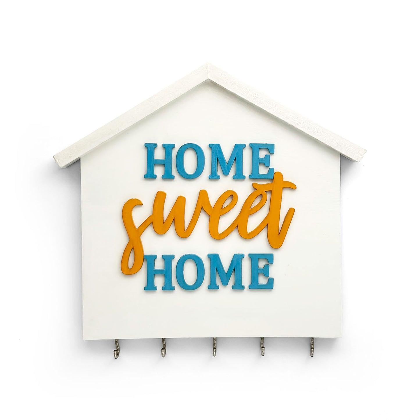 Hand-Painted Wooden Hut Key Holder - Home Sweet Home